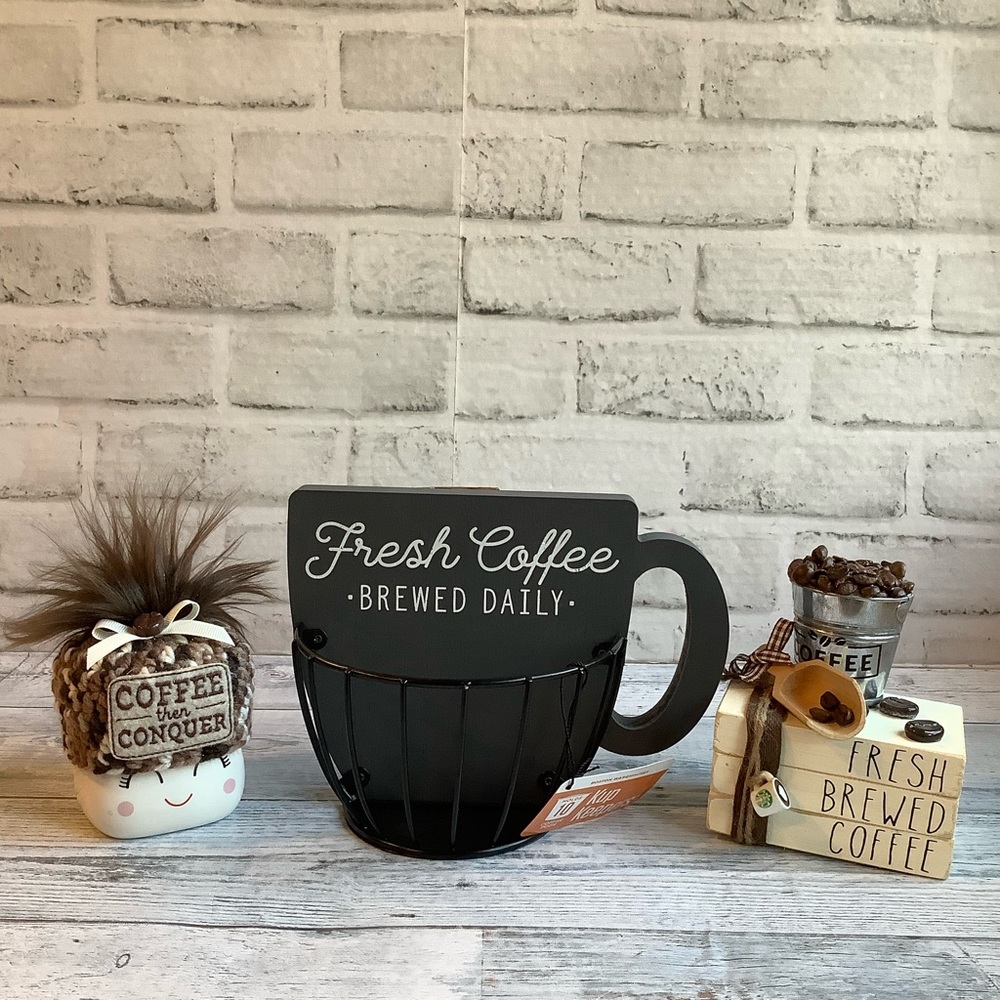 Wood Coffee Pod Wall Basket
